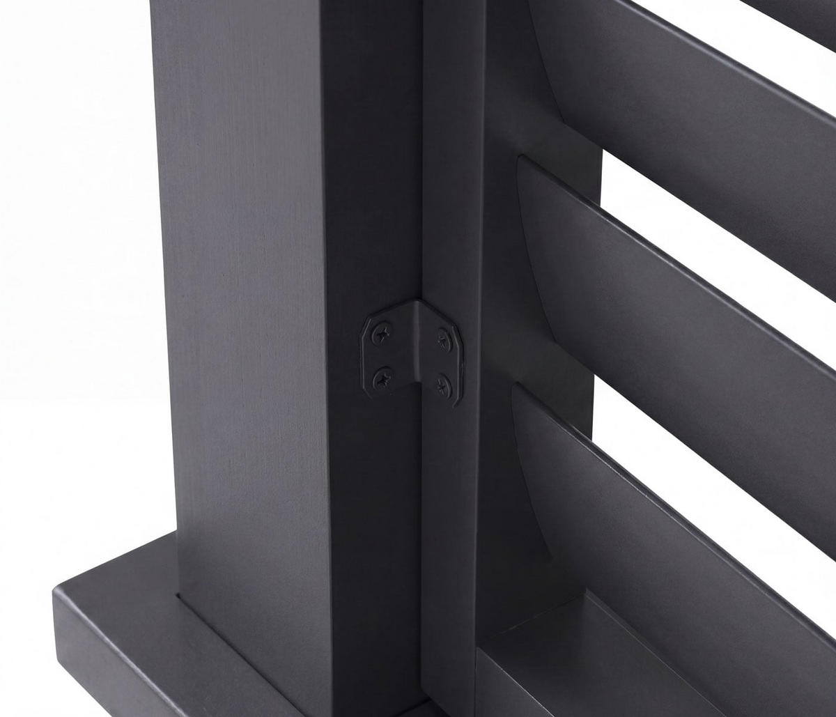 LAMELLENWAND für Pergola 220x90cm Anthrazit - Anthrazit, Metall (90/220/6cm) - BERLINLODGE
