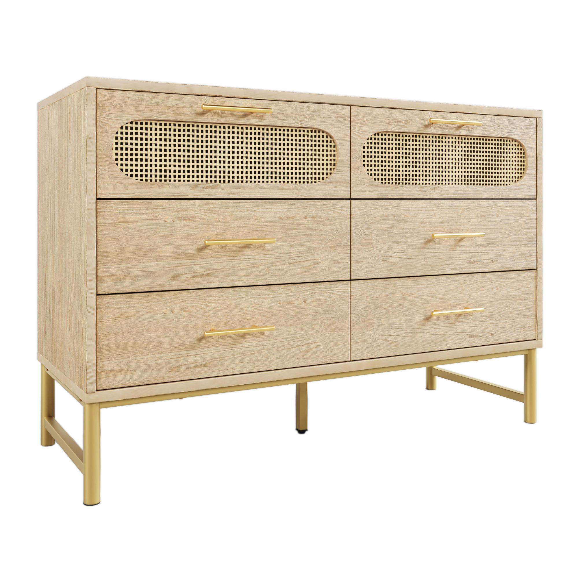 SIDEBOARD Eichenholzoptik 120/40/74 cm - Braun, Holzwerkstoff/Metall (40/74/120cm) - Urban Meuble