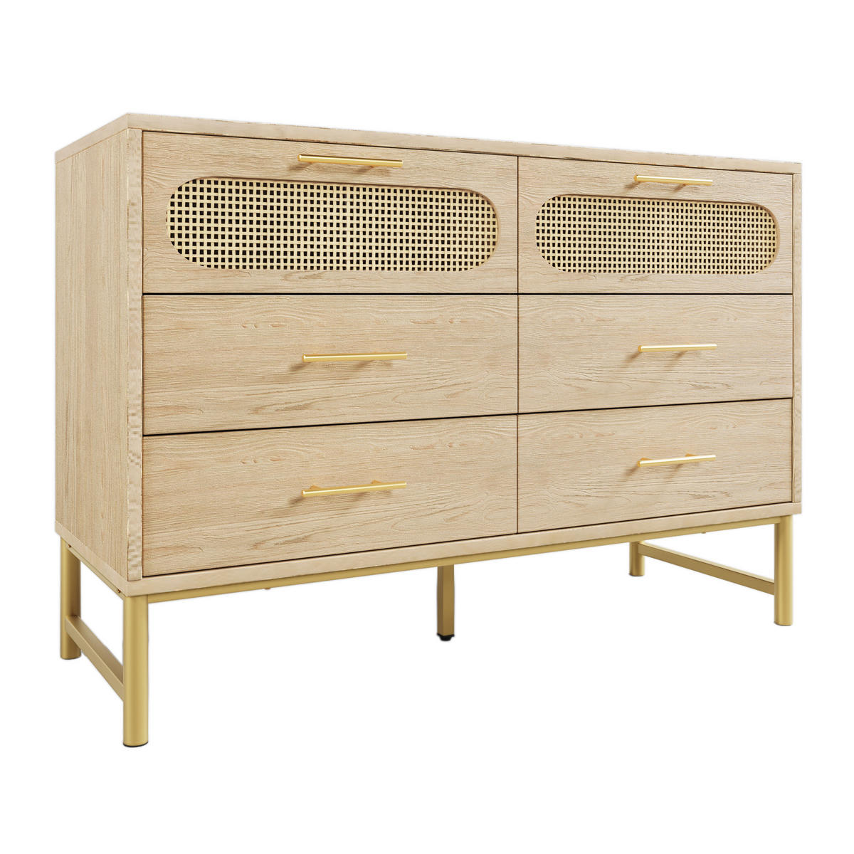 SIDEBOARD Eichenholzoptik 120/40/74 cm - Braun, Holzwerkstoff/Metall (40/74/120cm) - Urban Meuble
