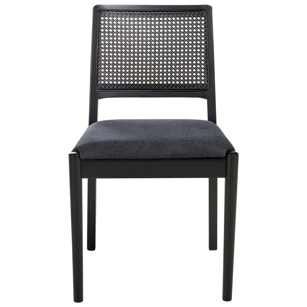 ESSZIMMERSTUHL 2er-Set Schwarz Tamarac - Schwarz, Holz (47/80/55cm) - Beliani