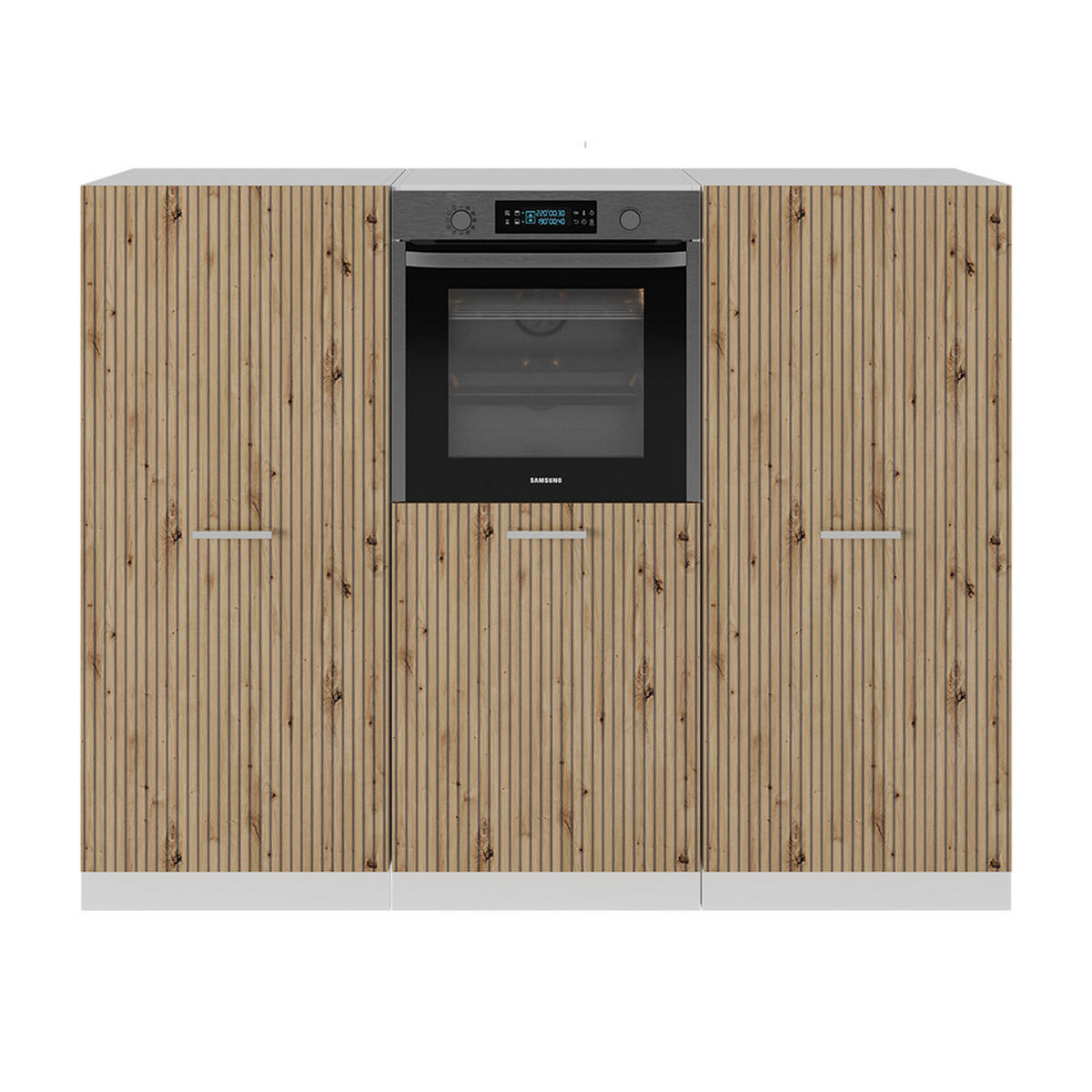 KÜCHENBLOCK R-Line Artisan Eiche/Weiß 180 cm ohne AP - Eiche Artisan/Weiß, Holzwerkstoff (180/81.6/46cm) - Vicco