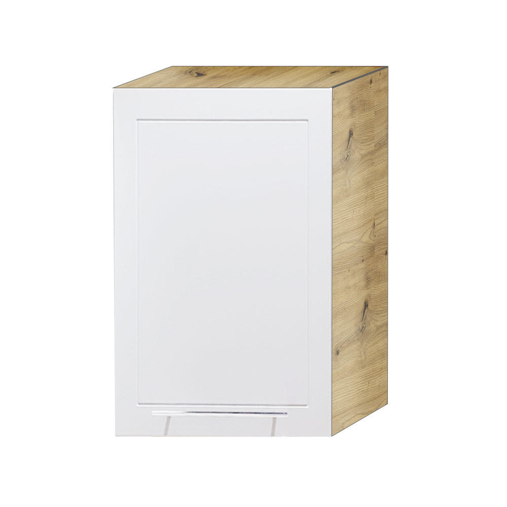 Feldmann-Wohnen Hängeschrank Weiß, Eiche 60x72x32.5 cm