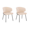 ESSZIMMERSTUHL AMARA - Menge: 2, Farbe: Samt Beige - Beige, Kunststoff (79/59/55cm) - Home Deluxe
