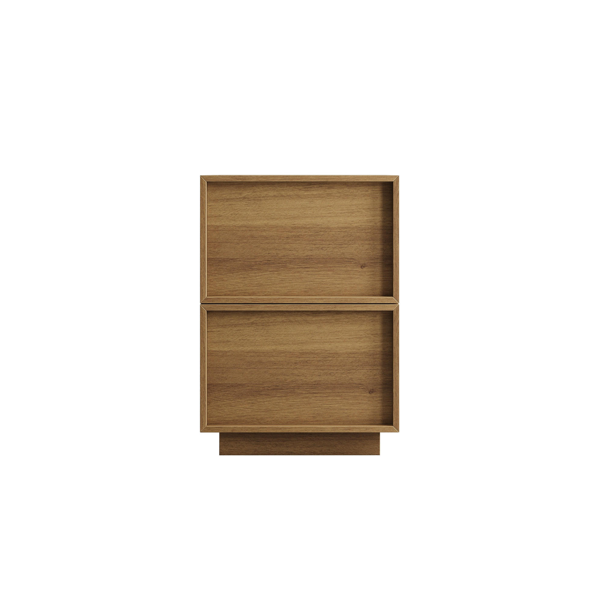 NACHTTISCH 38/55/48 cm Eichefarben aus MDF und Spanplatte mit 2 Schubladen - Braun, Holzwerkstoff (38/50/48cm) - OKMYHOME