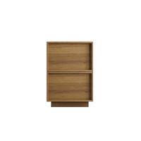 NACHTTISCH 38/55/48 cm Eichefarben aus MDF und Spanplatte mit 2 Schubladen - Braun, Holzwerkstoff (38/50/48cm) - OKMYHOME
