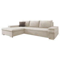 ECKSOFA Bangkok Mini Premium - Beige/Silberfarben, Holz/Textil (274/182cm) - MIRJAN24