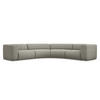 ECKSOFA Strukturstoff Stoff Beige - Beige/Schwarz, Kunststoff/Textil (318/318cm) - Makamii