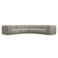 ECKSOFA Strukturstoff Stoff Beige - Beige/Schwarz, Kunststoff/Textil (318/318cm) - Makamii
