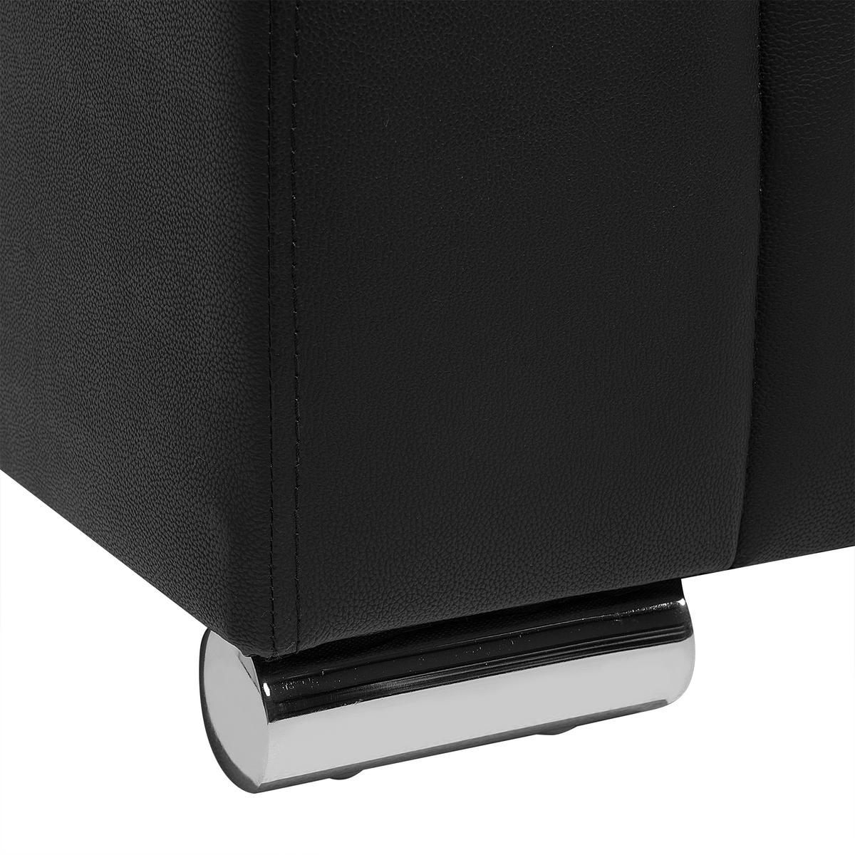 2-SITZER-SOFA Echtleder Schwarz Helsinki - Schwarz, Leder/Fell (152/72/76cm) - Beliani