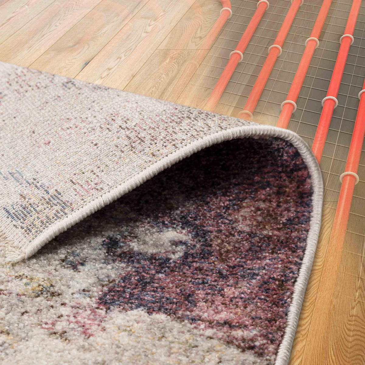 DESIGNTEPPICH ORVIETO - Blau, Textil (133/190cm) - Astra