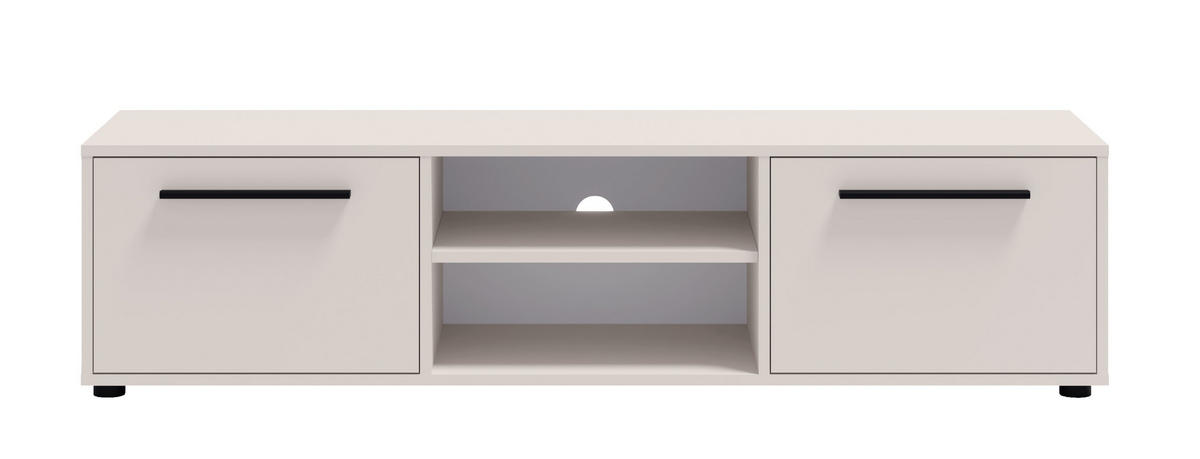 TV-SCHRANK Modena 150cm in Kaschmirfarbe - Kaschmir/Schwarz, Holzwerkstoff/Kunststoff (150/38/40cm) - Ravio