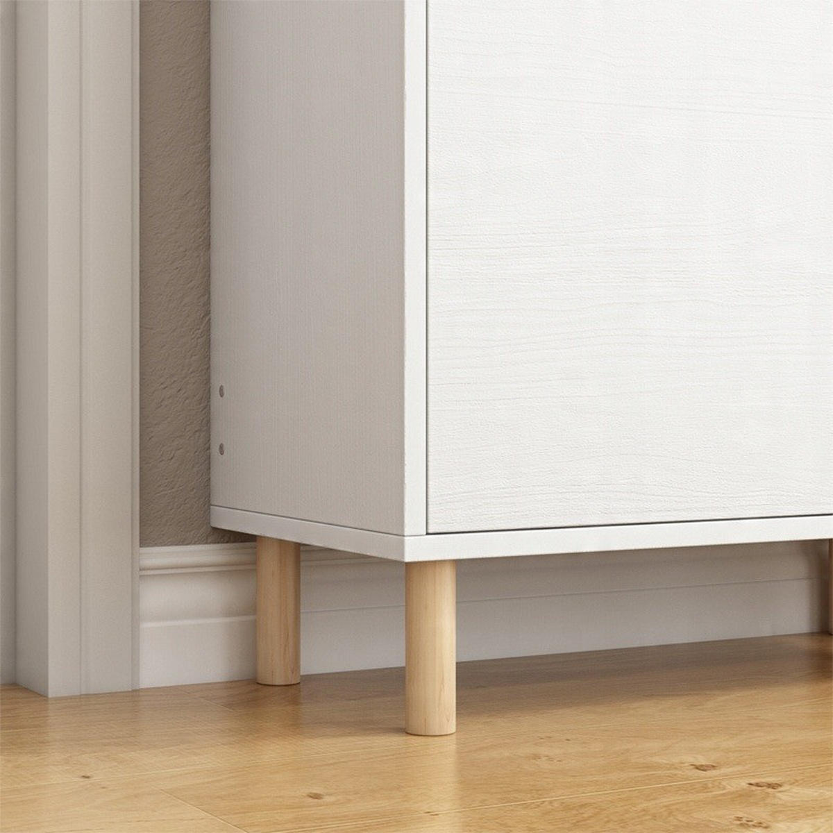 SCHUHREGAL, weiß 55/28/130cm - Weiß, Holzwerkstoff (55/130/28cm)