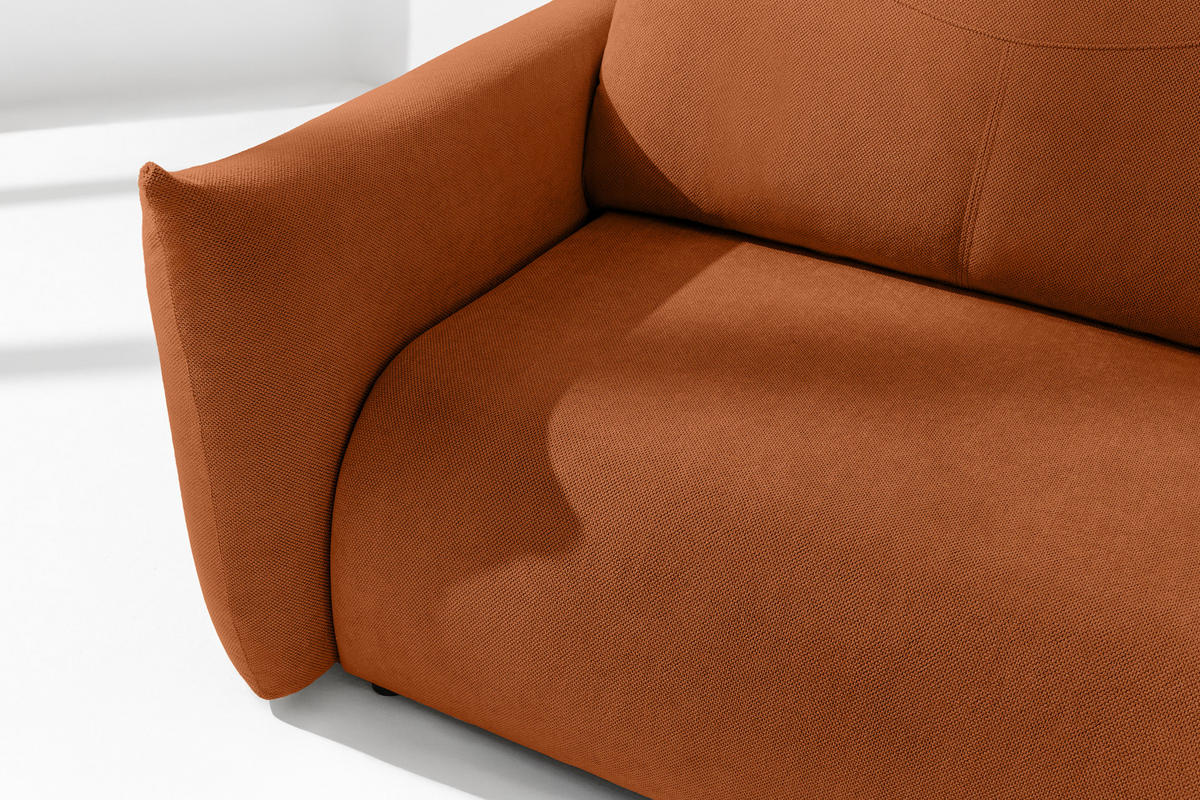 3-SITZER-SOFA LAVIS, Rot - Rot, Holz/Textil (242/87/111cm) - KONSIMO®