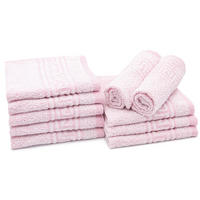 SEIFTÜCHER, 10er-Set, 30x30 cm, 80% Baumwolle, 20% Polyester, Rosa - Rosa, Naturmaterialen (30/30cm) - Zollner