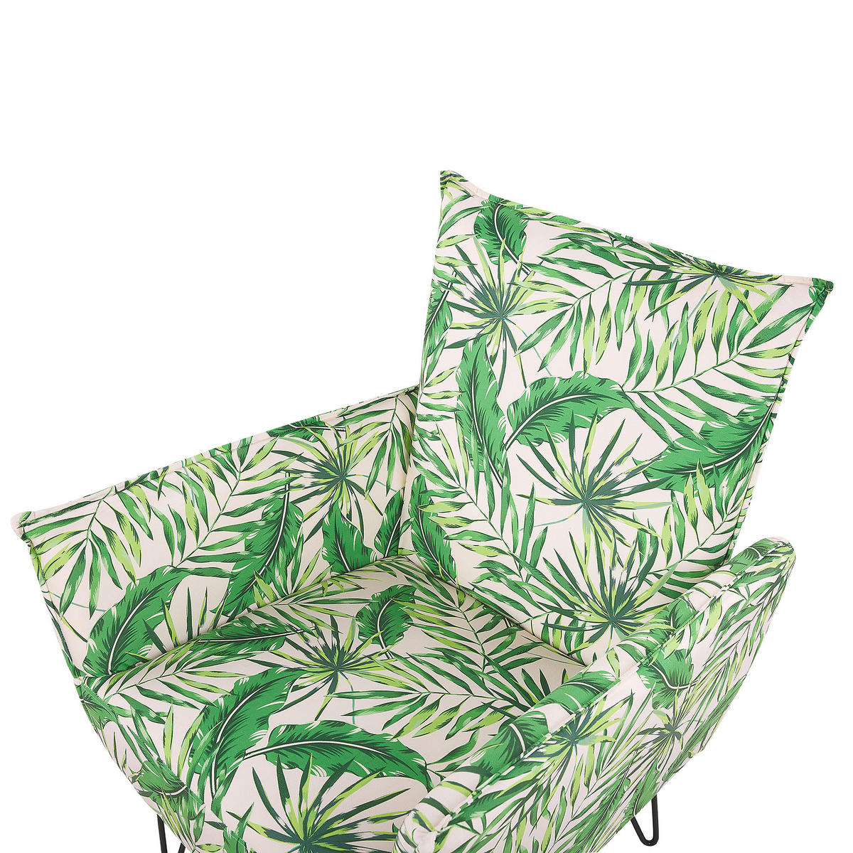 SESSEL Polsterbezug Grün Ribe - Grün, Textil/Metall (72/91/81cm) - Beliani