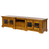 TV-BOARD Akazie 210x50x50 honig lackiert OXFORD #0339 - Braun, Holz (210/50/50cm) - Massivmoebel24