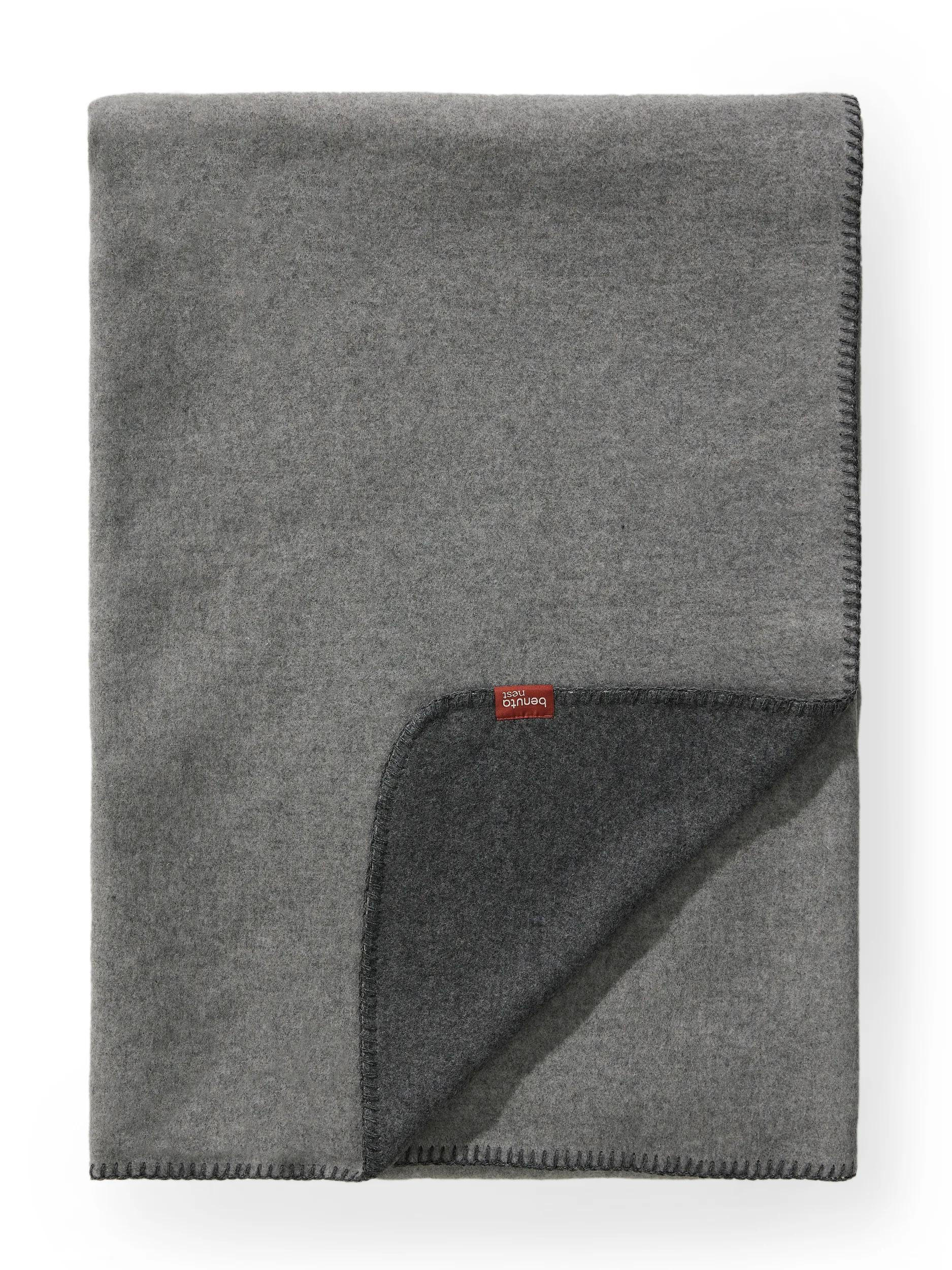 DECKE Mona Grau 140/200 cm - Grau, Textil (140/200cm) - benuta