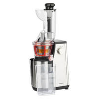 ENTSAFTER GSX18 Silber, Slow juicer, Tropfstopsystem, mit Tresterbehälter - Silberfarben, Metall (38/57/24cm) - HKoenig