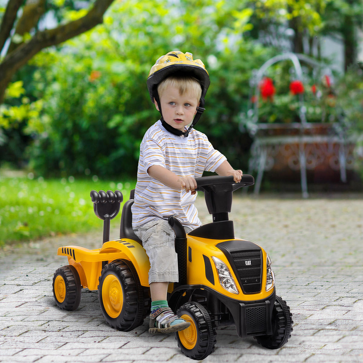 KINDER-SITZBAGGER Kunststoff Metall Gelb - Gelb, Kunststoff (91/29/44cm) - AIYAPLAY