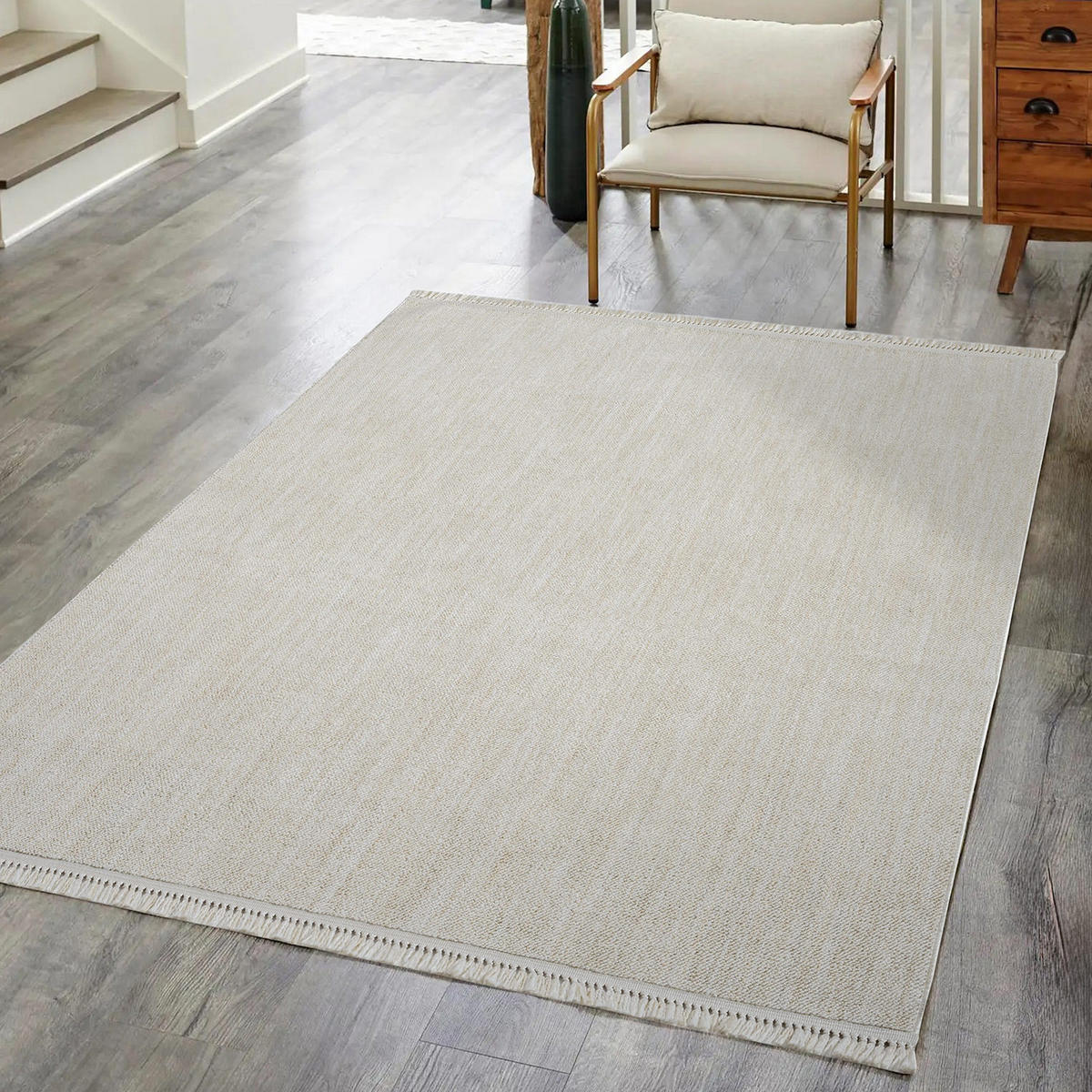 KURZFLOR-TEPPICH Clasico 0052 Creme 120x170 cm - Creme, Textil (120/170cm) - carpet city