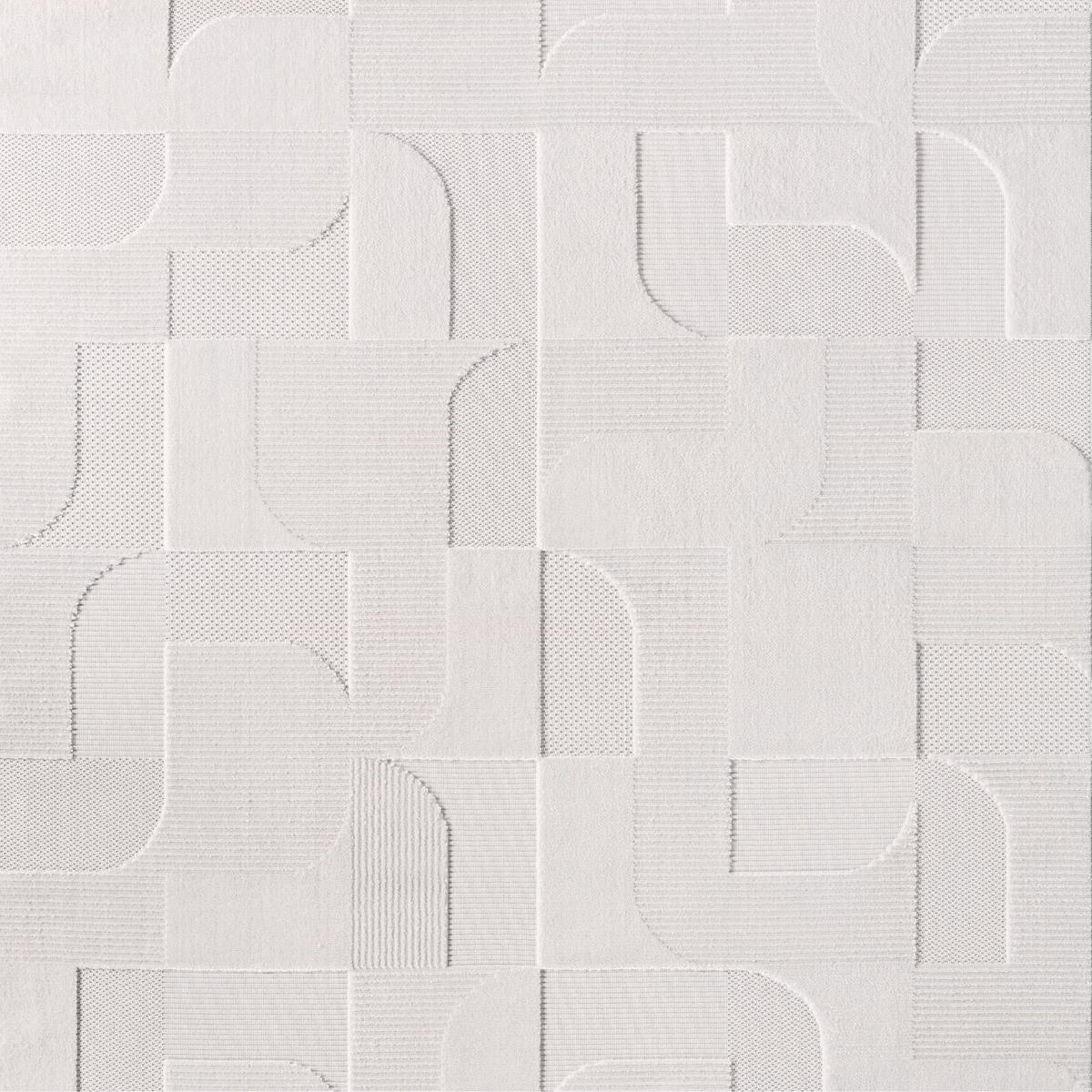 TEPPICH In-/Outdoor Kurzflor 3D-Relief Polypropylen Küche Creme Rechteckig 140x200 - Creme, Textil (140/200cm) - KADIMA DESIGN