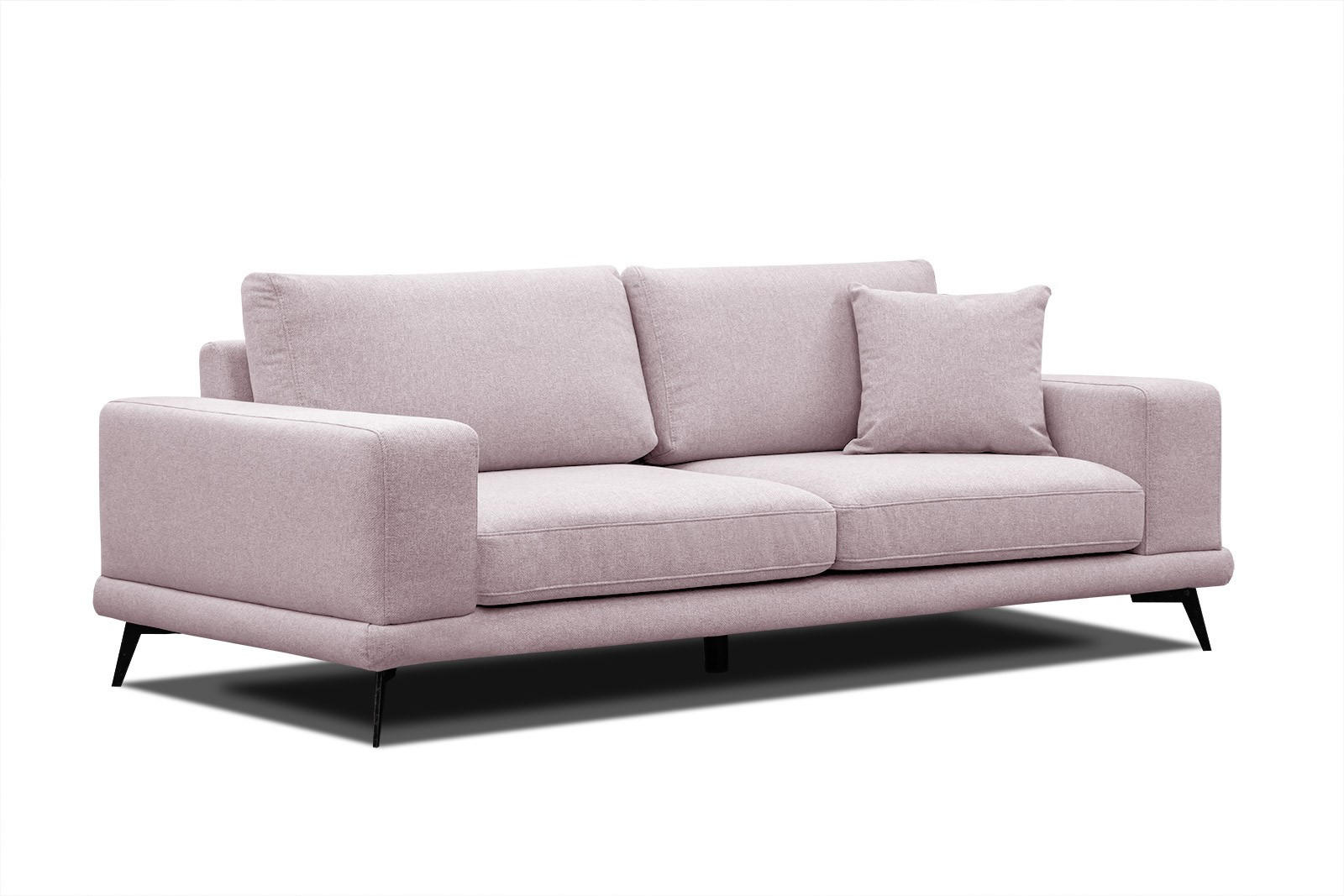 SOFA MEDIOLANE 3-Sitzer, rosa - Rosa, Holzwerkstoff/Textil (233/87/96cm) - Courtois Laville