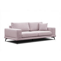 SOFA MEDIOLANE 3-Sitzer, rosa - Rosa, Holzwerkstoff/Textil (233/87/96cm) - Courtois Laville
