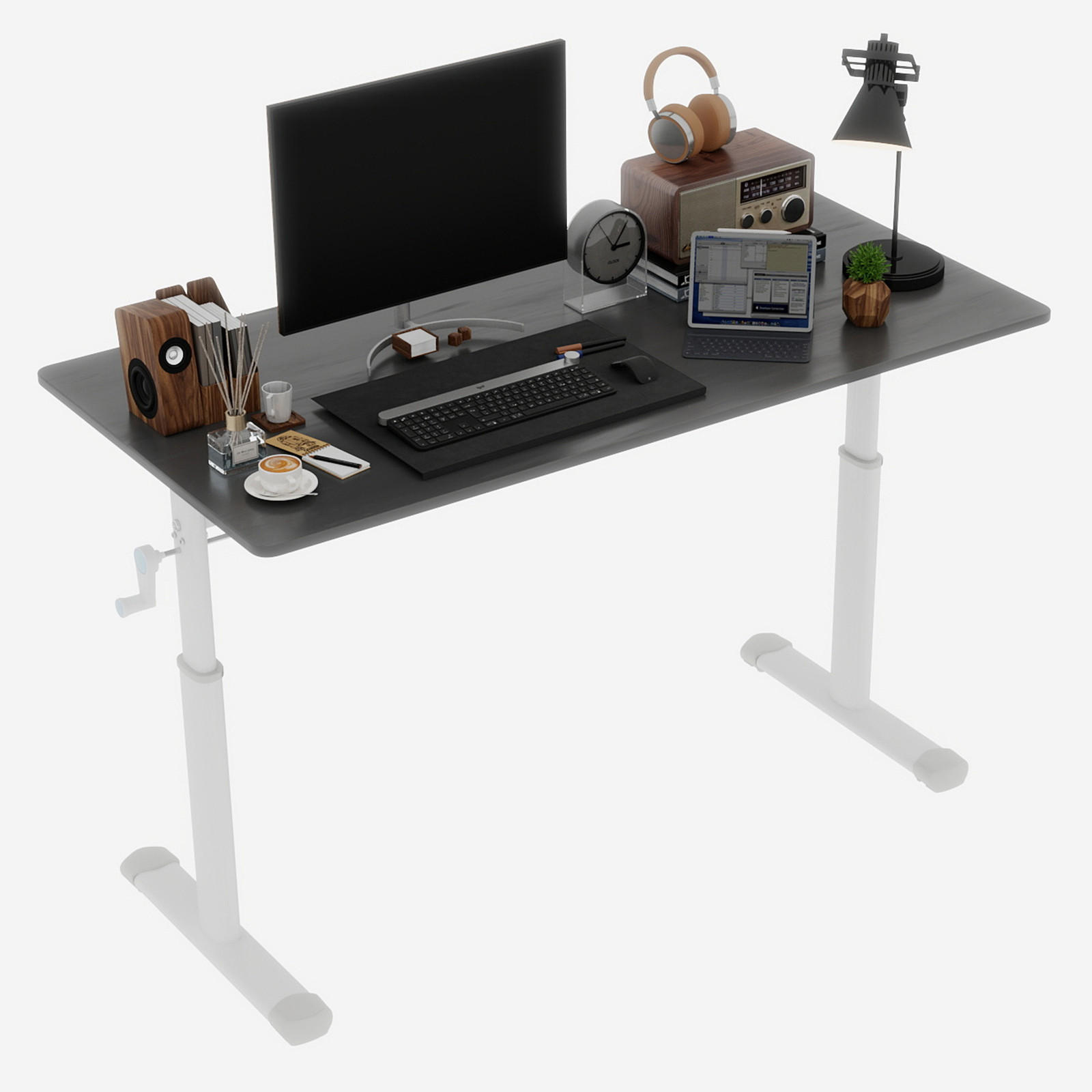 STILVORA ŠEDÝ výškově nastavitelný PSACÍ STŮL pro děti, kompaktní design, 120x60x90 cm