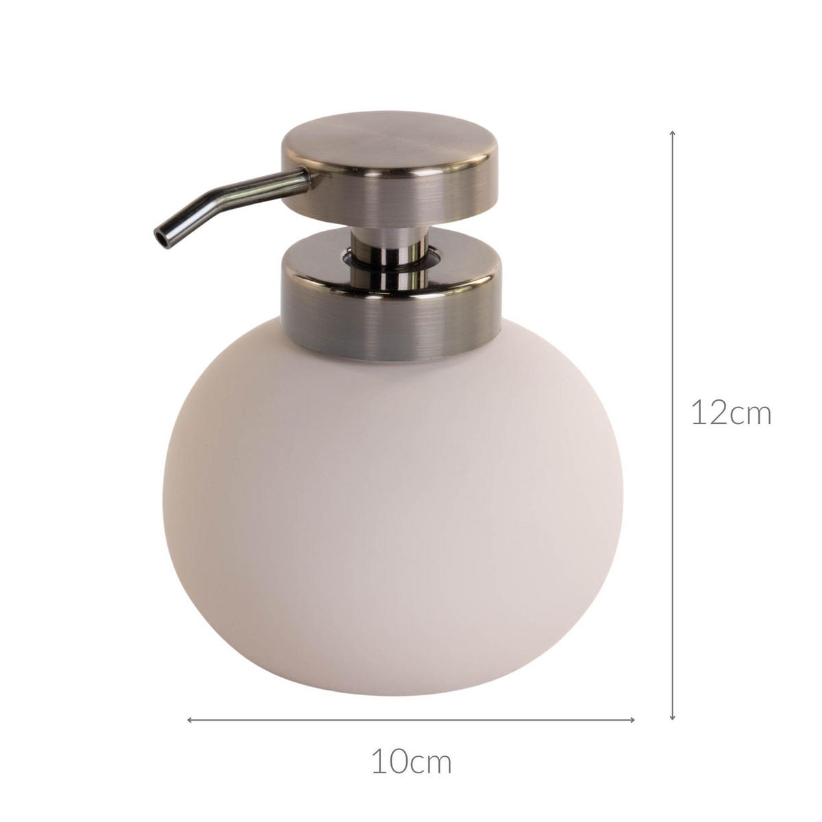 FLÜSSIGSEIFENSPENDER Dou 10,1/10,1/12,2 cm - Beige, Kunststoff (10.1/12.2/10.1cm) - 5five Simply Smart