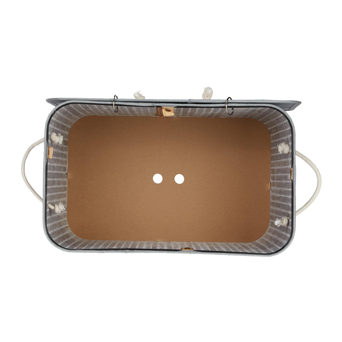 WÄSCHEKORB - Multicolor, Holz/Textil (55/63/35cm) - Relaxdays