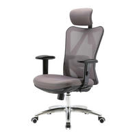 BÜROSTUHL Grau - Grau, Textil (66/129/69cm) - SIHOO