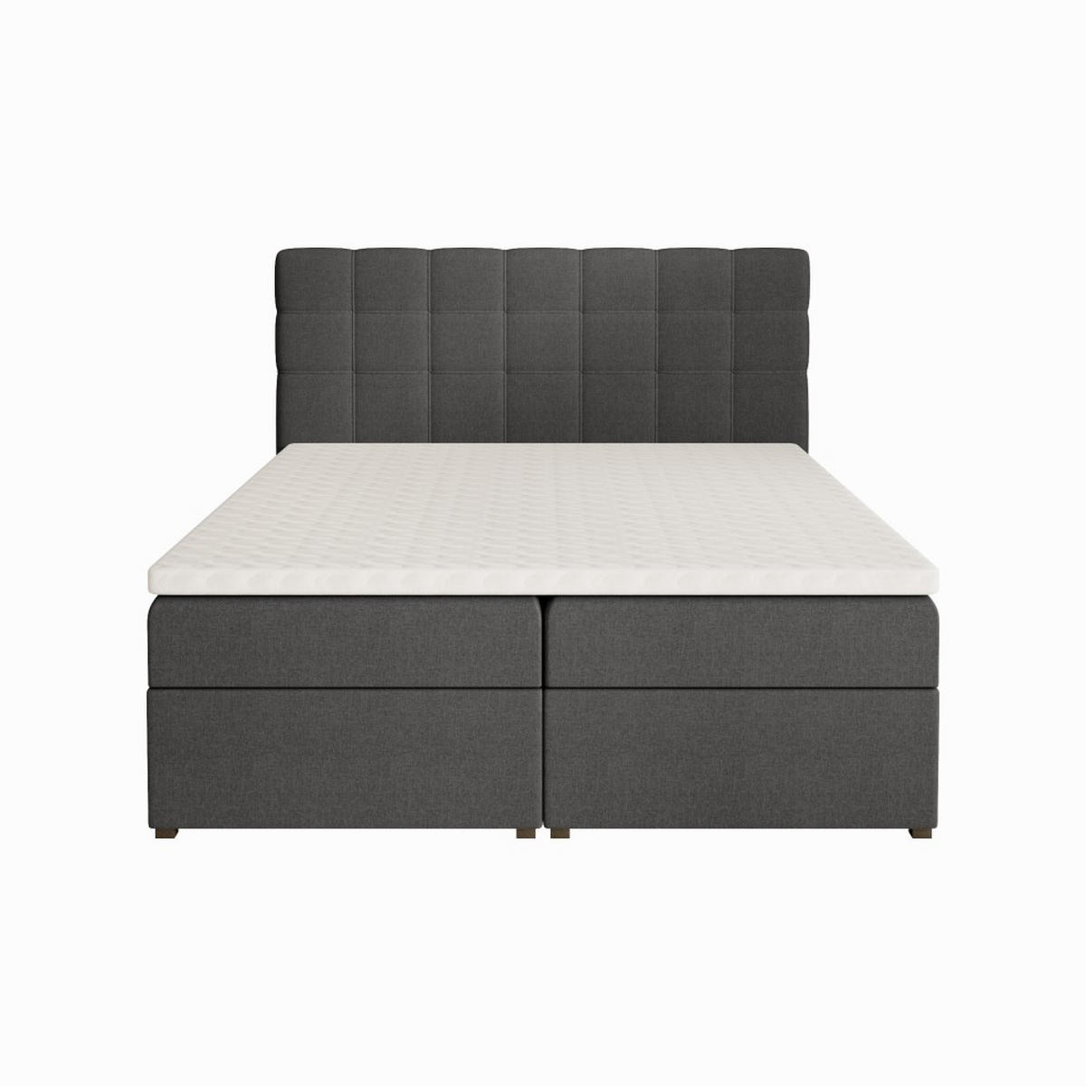 POLSTERBETT Topiq 144/203/103 schwarz - Schwarz, Holzwerkstoff/Textil (140/200cm) - Beautysofa