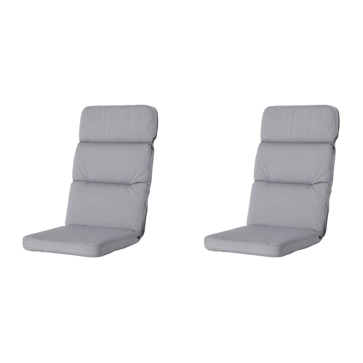 GARTENSTUHLKISSEN Manchester 105/50 cm 2er-Set - Hellgrau, Textil (50/8/105cm) - Madison