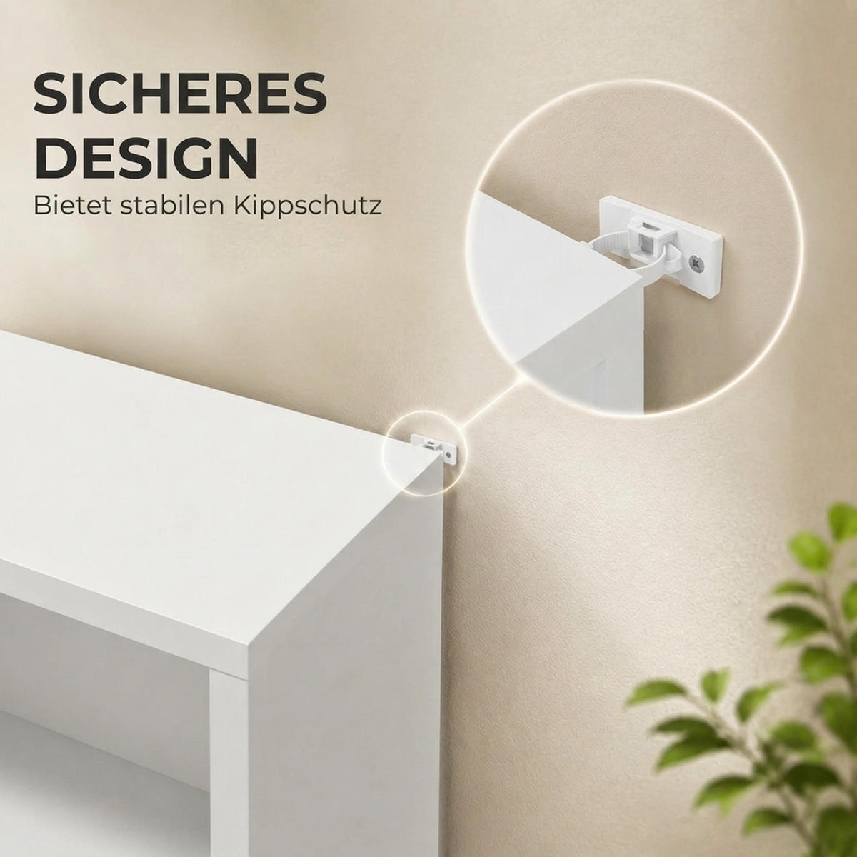 MEDIENSCHRANK Spanplatte Weiß - Weiß, Holzwerkstoff (24/140/33cm) - HOMCOM
