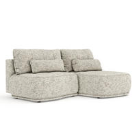 ECKSOFA MIT SCHLAFFUNKTION Batu Beige Webstoff - Hellbraun/Beige, Holz/Holzwerkstoff (223/158cm) - Maison de Reve