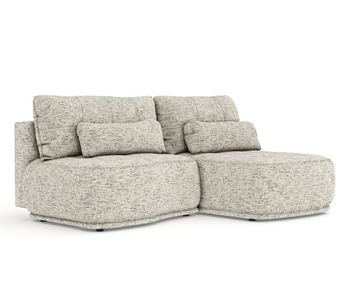 ECKSOFA MIT SCHLAFFUNKTION Batu Beige Webstoff - Hellbraun/Beige, Holz/Holzwerkstoff (223/158cm) - Maison de Reve