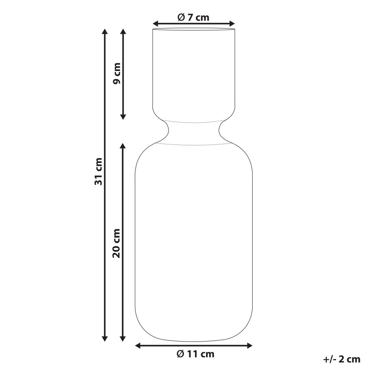 BLUMENVASE Glas violett Tragana - Violett, Glas (31cm) - Beliani