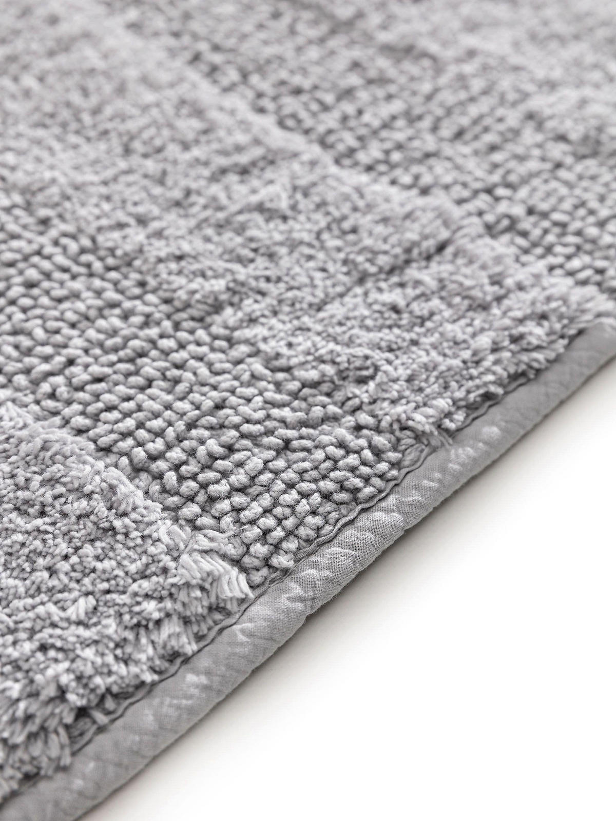 BADEMATTE Ilka Hellgrau 50x80 cm - Hellgrau, Textil (50/80cm) - benuta Nest