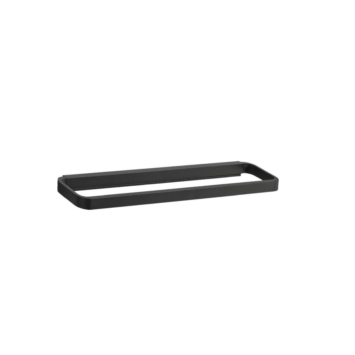 HANDTUCHHALTER Rim schwarz 44x7cm - Schwarz, Metall (44/2/7cm) - Zone Denmark