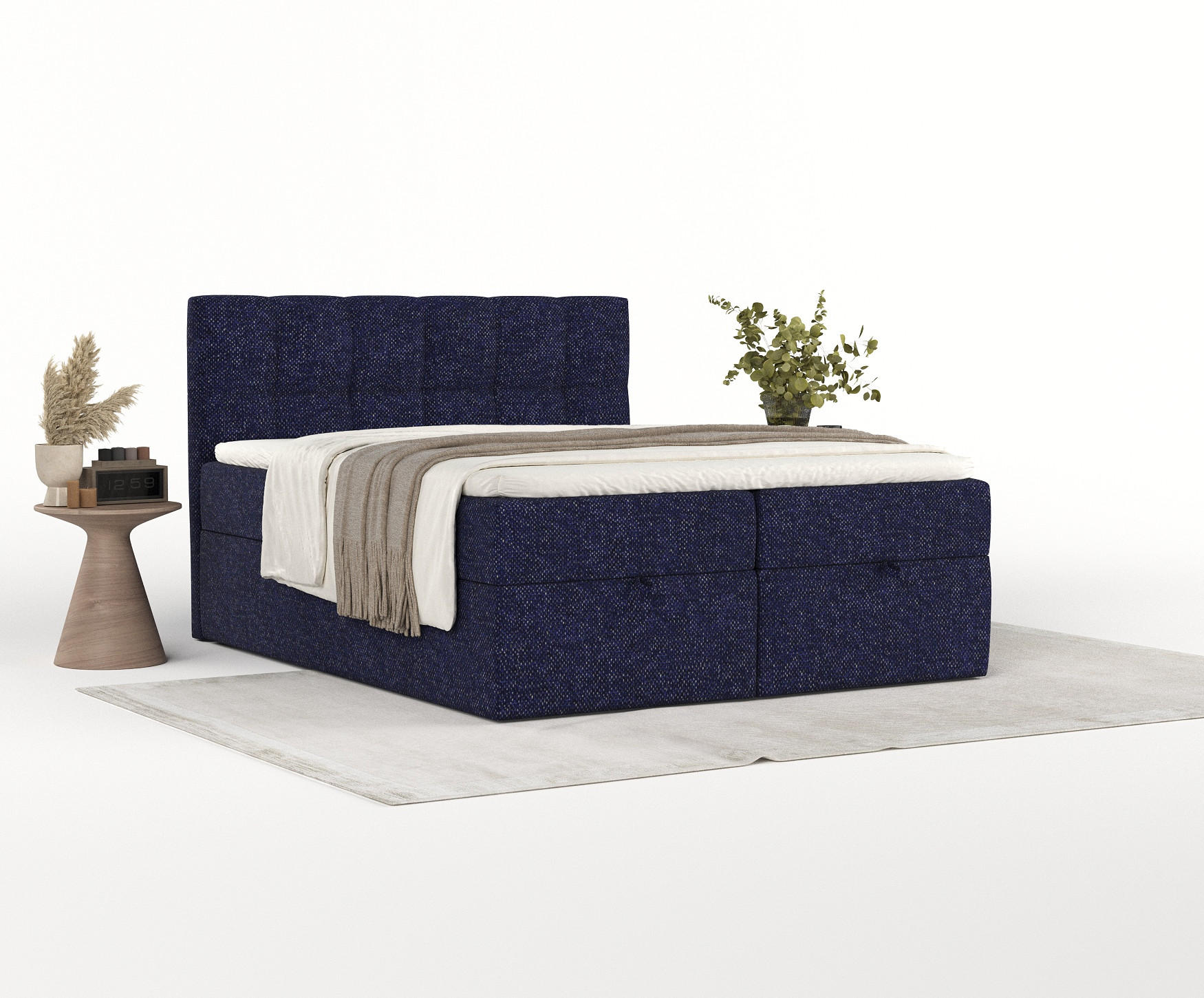 Maison de Reve Boxbett Dunkelblau 200x200 cm
