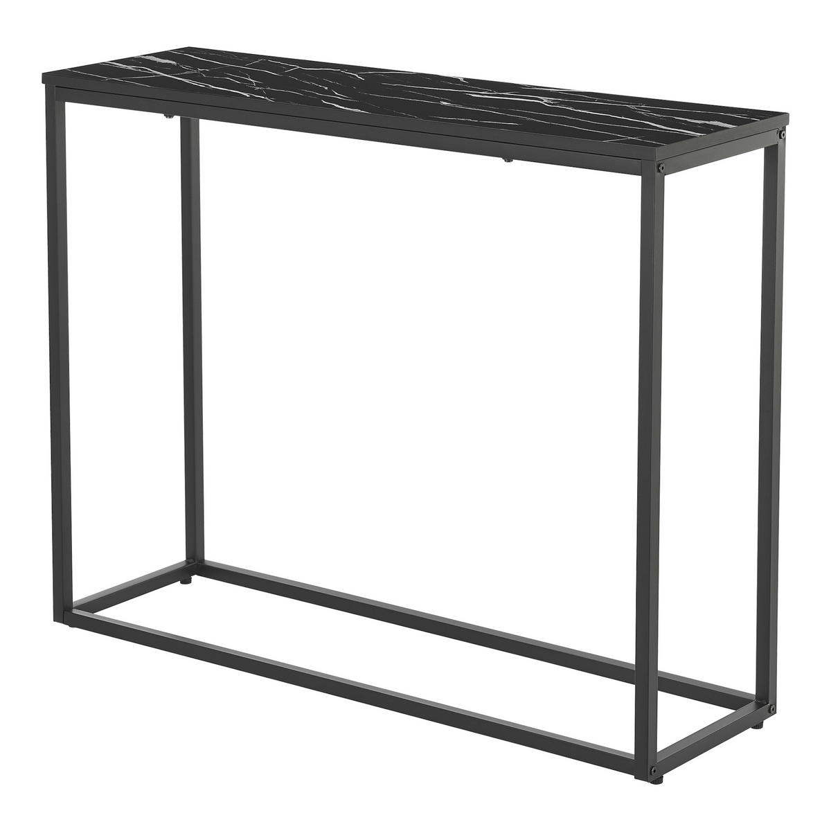 KONSOLENTISCH Kittilä - Schwarz, Metall (30/100/80cm) - [en.casa]