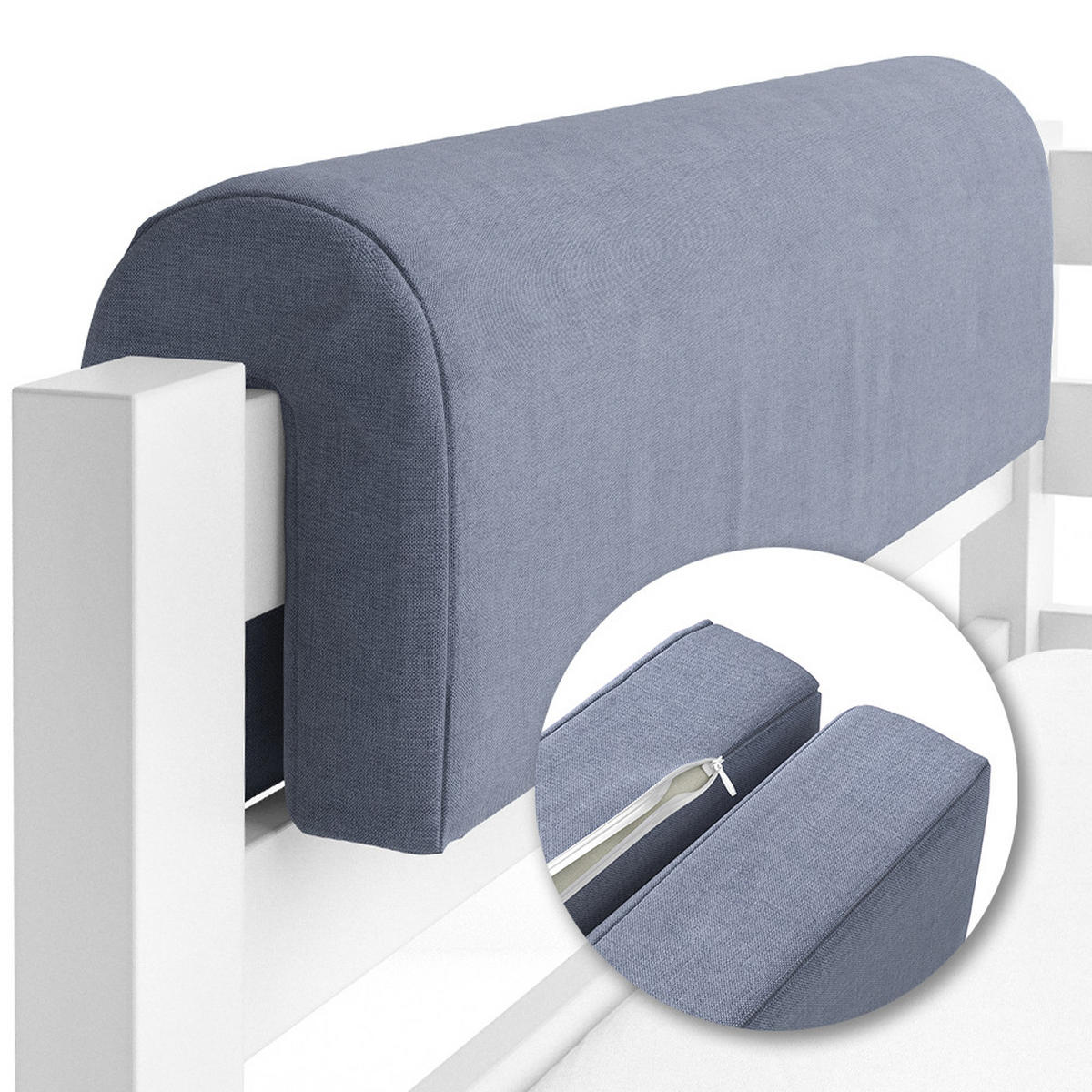 BETTUMRANDUNG FÜR KINDER Grau 70 x 20 cm - Grau, Textil (70/20/14cm) - VitaliSpa