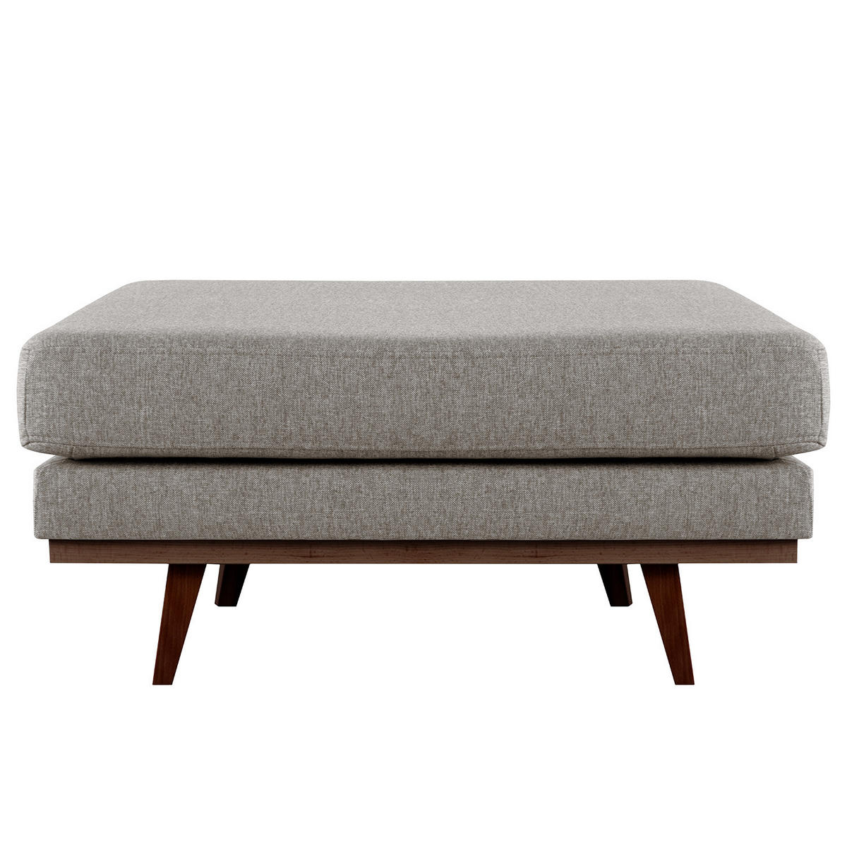 POLSTERHOCKER - Graubraun/Buchefarben, Textil (85/43/60cm) - home24