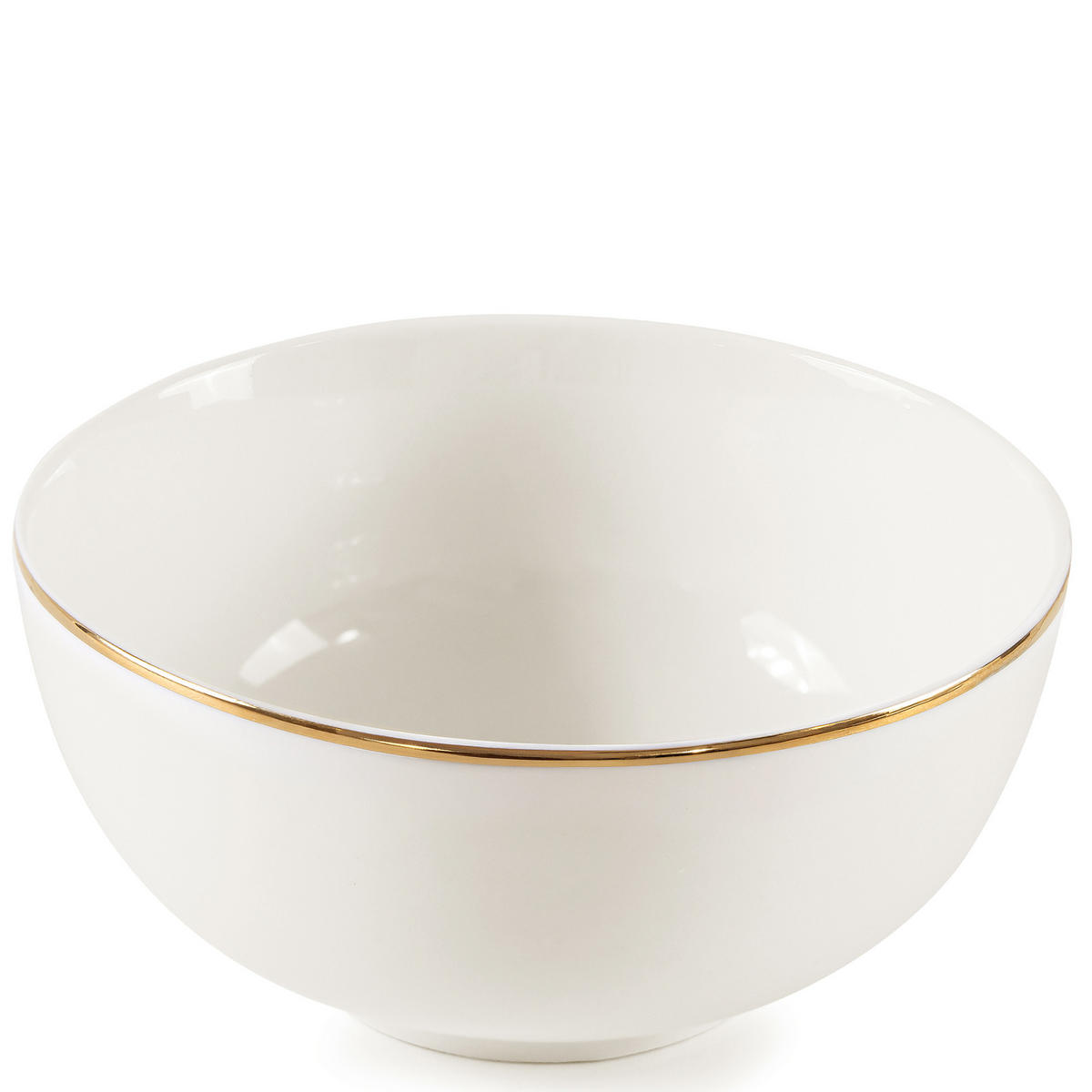 SCHÜSSEL-SET AD BELLA, 6-tlg - Ecru/Goldfarben, Keramik - KONSIMO®
