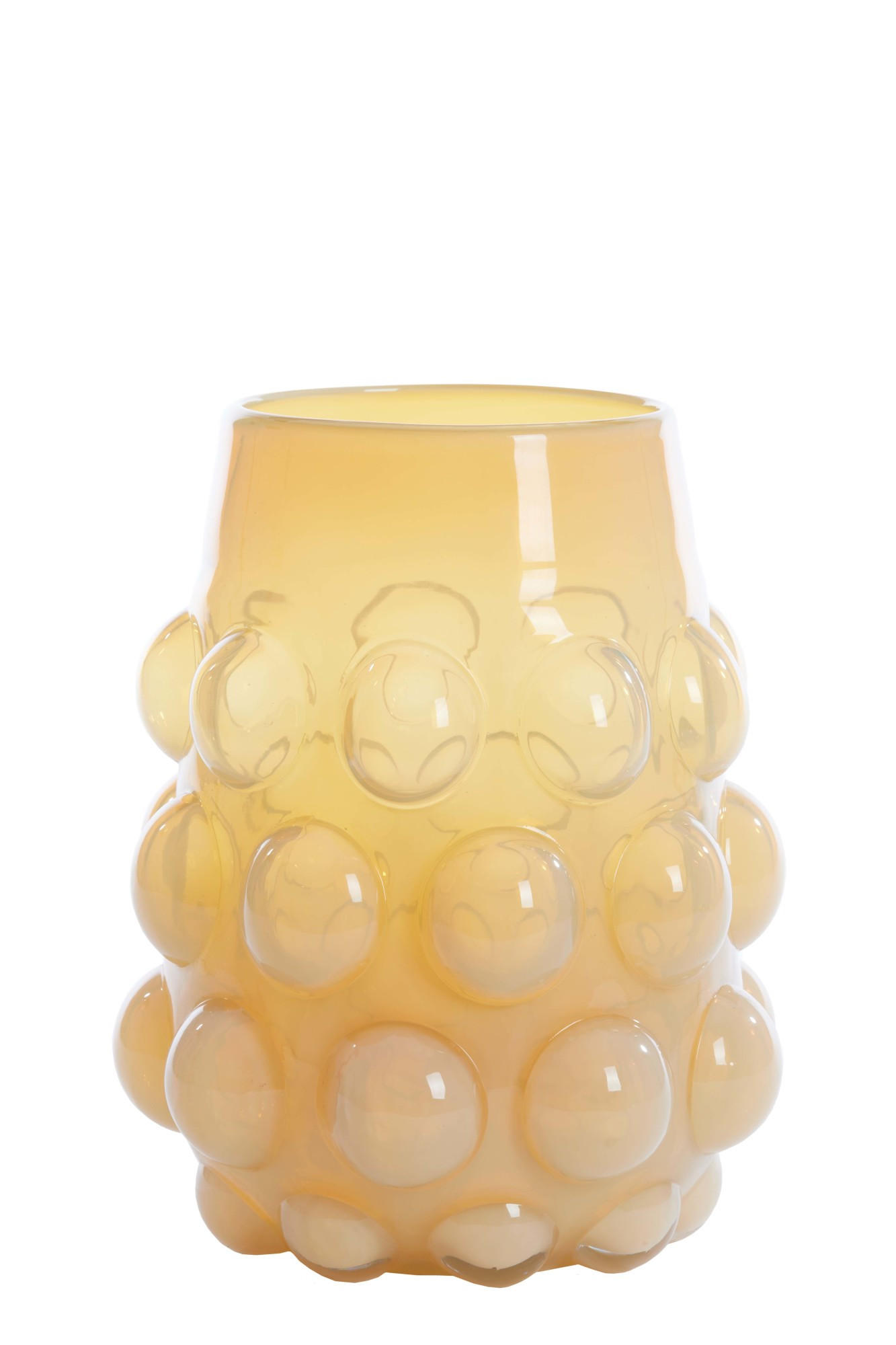 VASE Haroa Gelb Ø24/30 cm - Gelb, Glas (24/30cm) - Light & Living