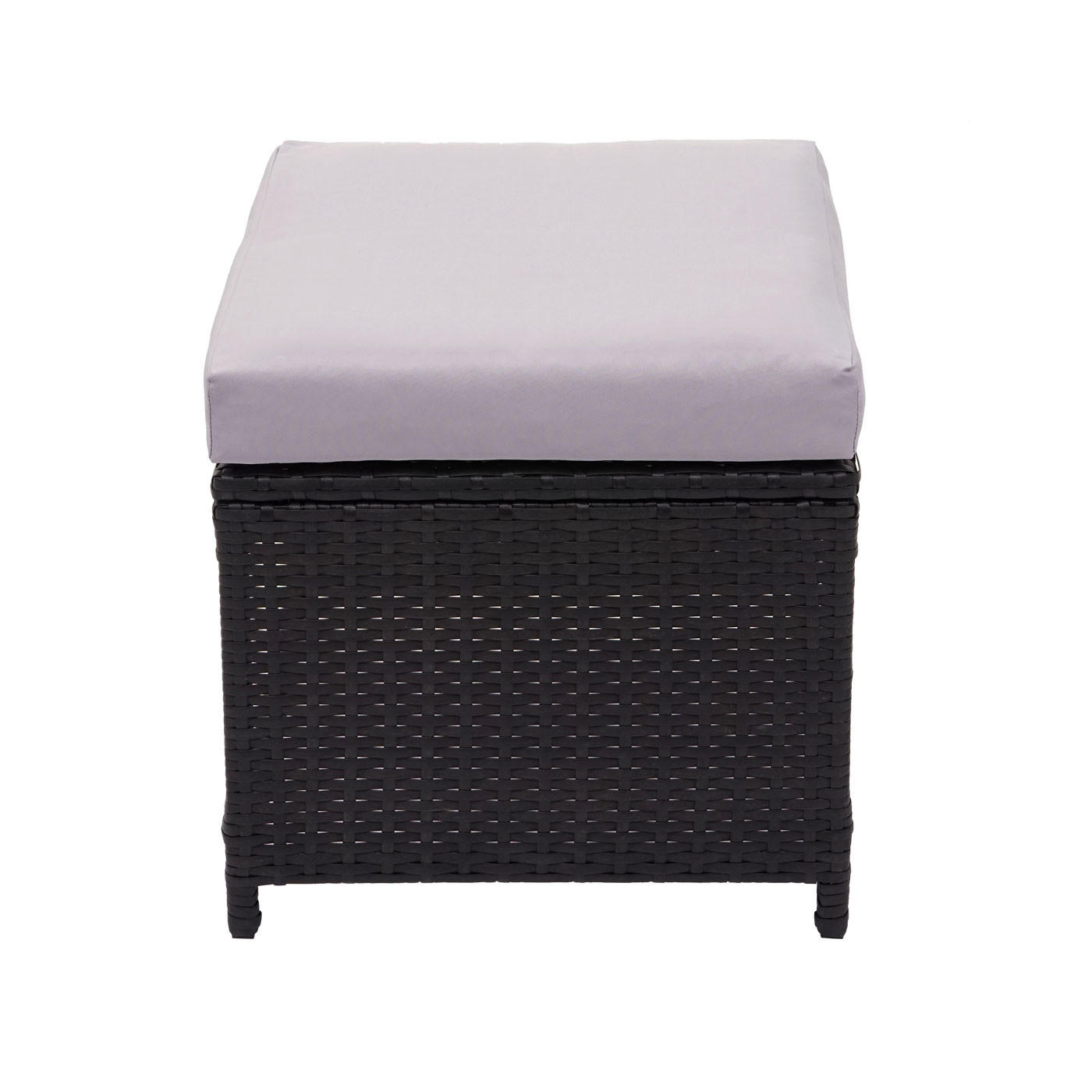 Thumbnail - MCW Poly-Rattan, Schwarz, Kunststoff, 40x35x40 cm, Wohnzimmer, Hocker, Sitzhocker