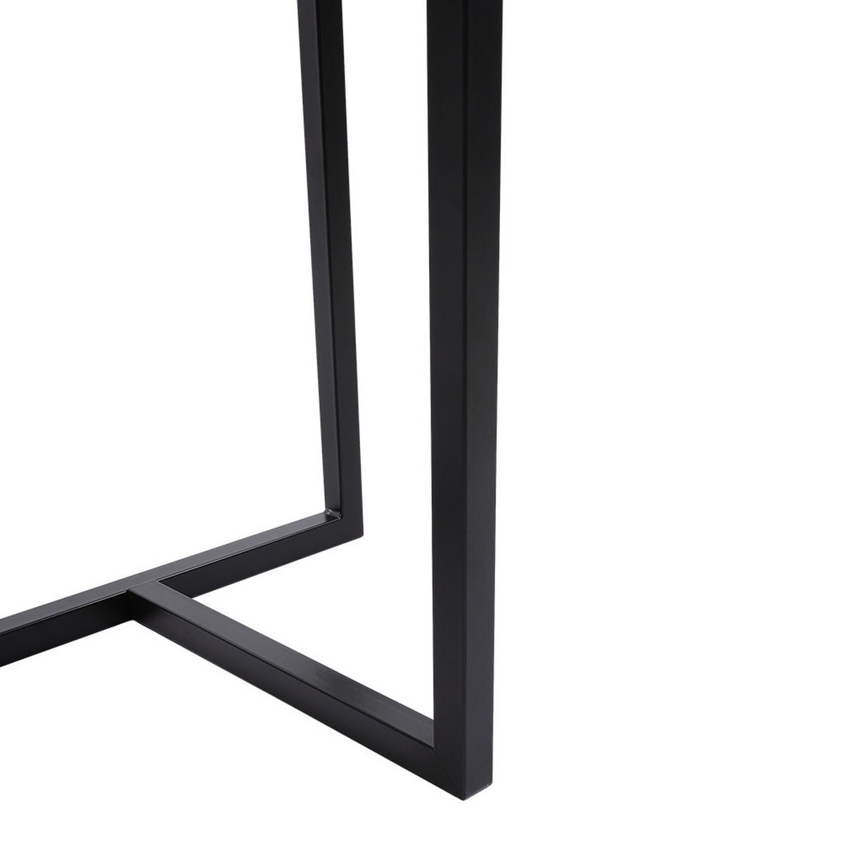 BEISTELLTISCH 2er-set aus MDF Metall in Braun Rund & Dreieckig Stabiles Metallgestell 42 × 37 × 40 cm 5,8 kg - Schwarz/Braun, Holzwerkstoff/Metall (37/42/40cm) - Livingandhome