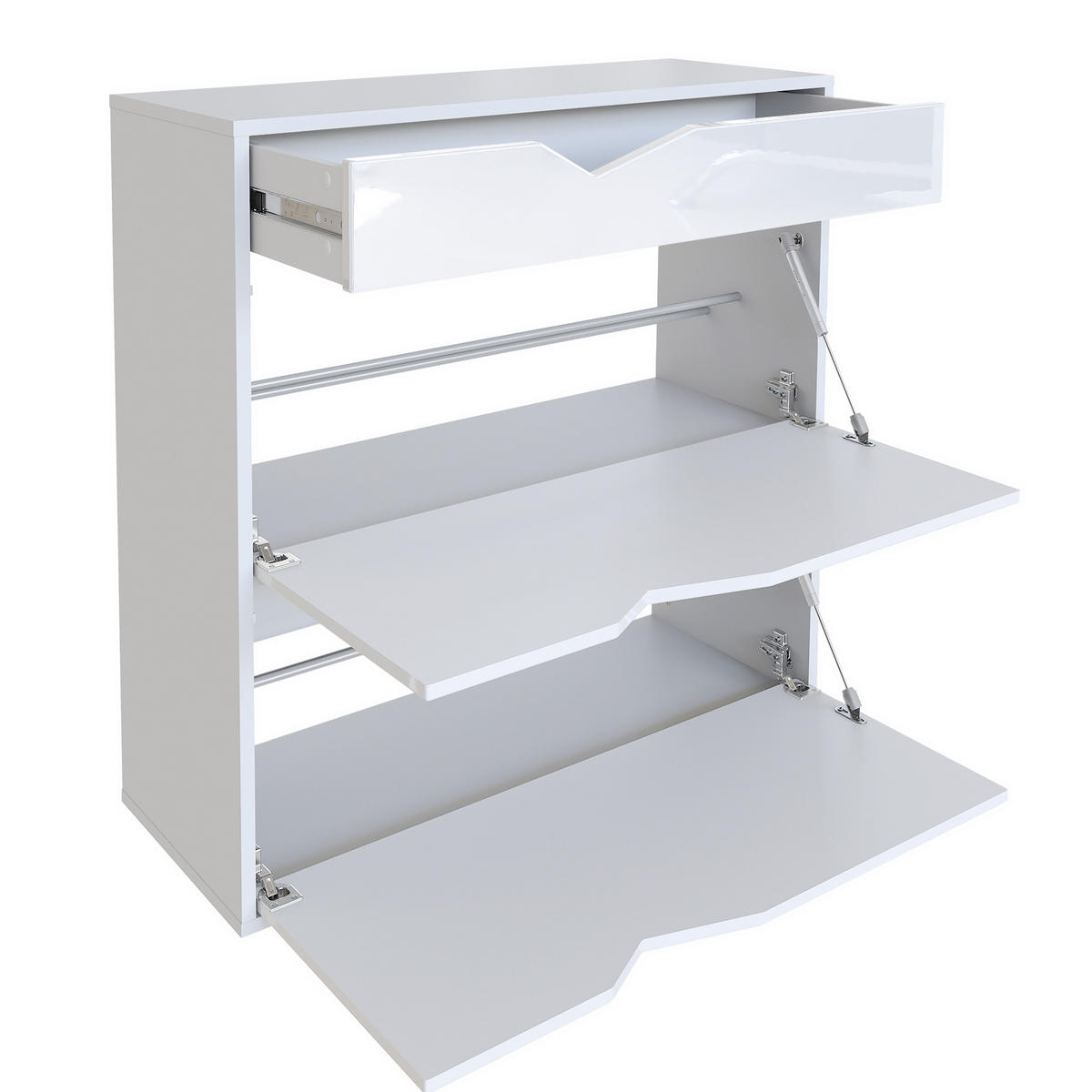 SCHUHSCHRANK Kolmio Fronten in Avola-Anthrazit - Anthrazit, Holzwerkstoff (190/185/33cm) - Vladon