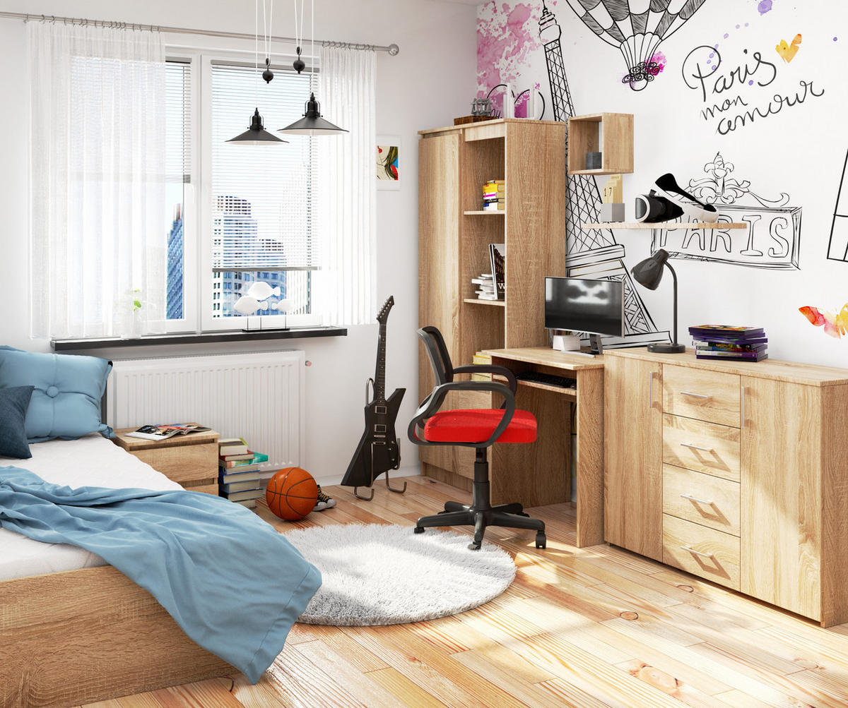 SCHREIBTISCH Sonoma-Eiche 68x51x74 cm - Sonoma Eiche, Holzwerkstoff (51/68/74cm) - Akord