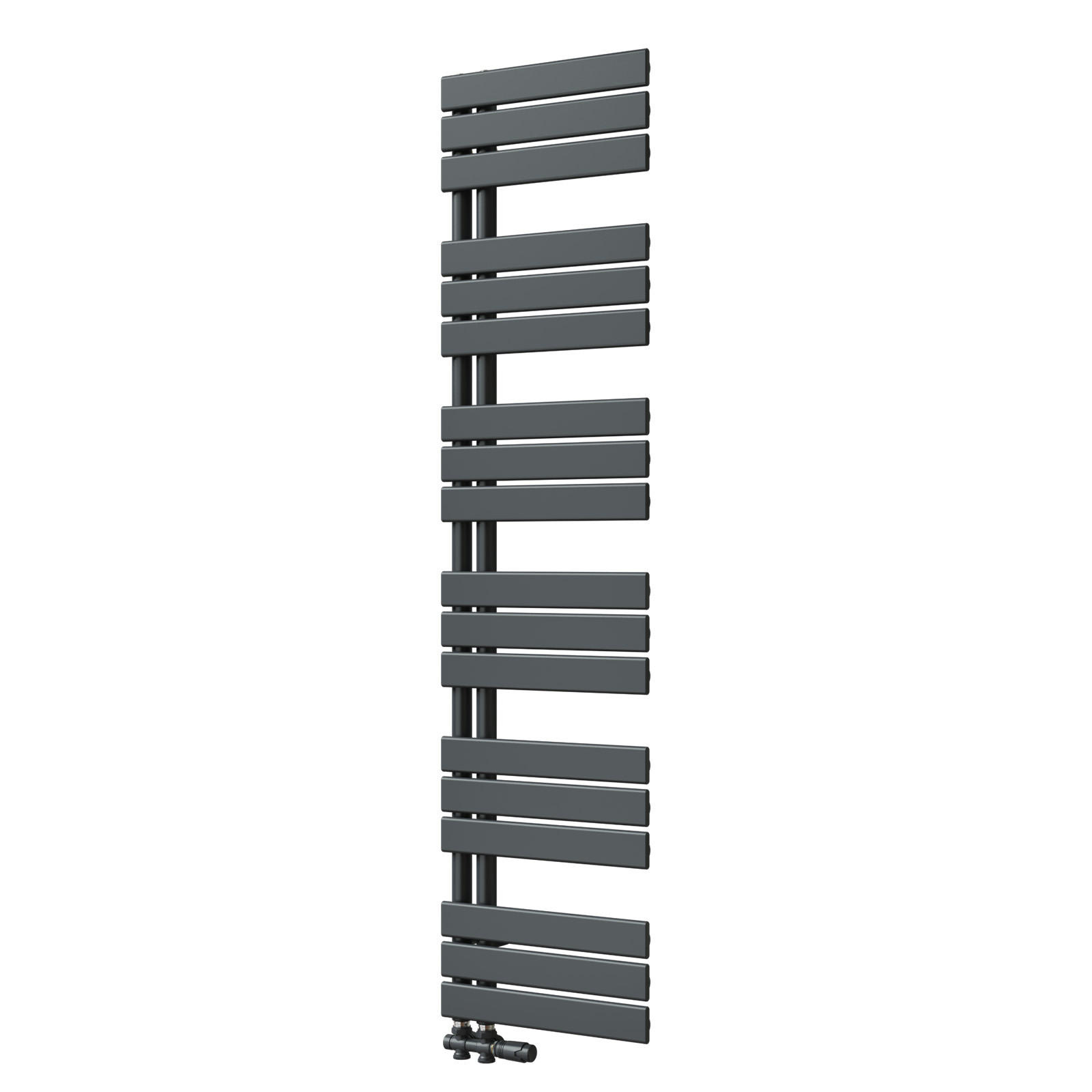HEIZKÖRPER 159,9/40 cm Anthrazit Warmwasser aus Stahl 718 W mit Mittelanschluss G1/2" - Anthrazit, Metall (40/159.9/5.9cm) - S'AFIELINA